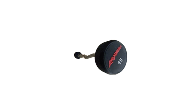 Untitled design (28) Rubber Coated Curl Barbell with Lifefitness Logo