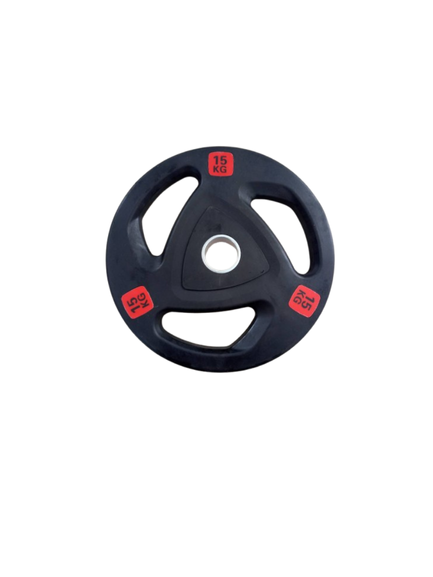 Untitled design (31) REALFITNESS 3 Holes Black Rubber Coated Olympic Plate